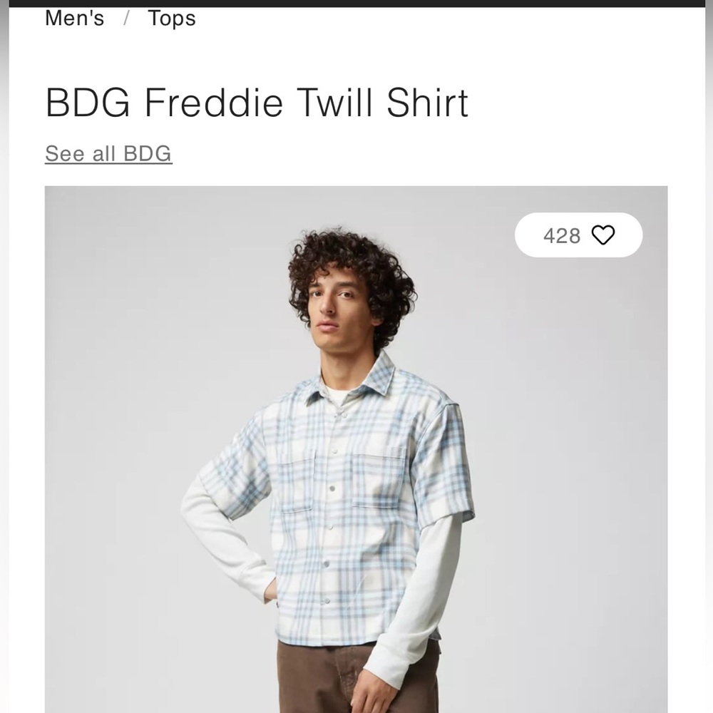 BDG Freddie Twill Button up Shirt
